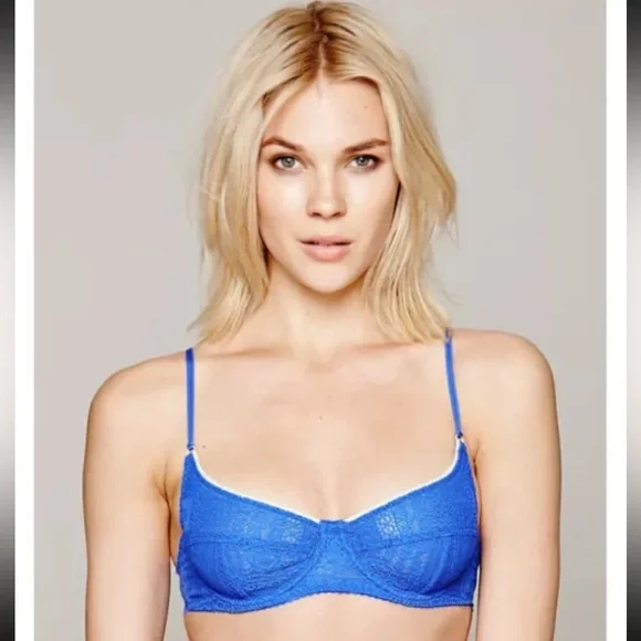 Intimately FREE PEOPLE Lace Balconette Bra Size 32C - Picture 1 of 14